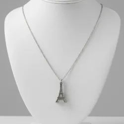 Cadena de acero inoxidable con torre de Eiffel