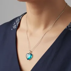 Cadena de acero inoxidable  con corazón 