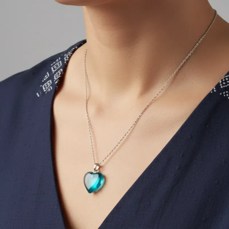 Cadena de acero inoxidable con corazón
