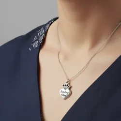 Cadena de acero inoxidables con dige de corazon y corona 