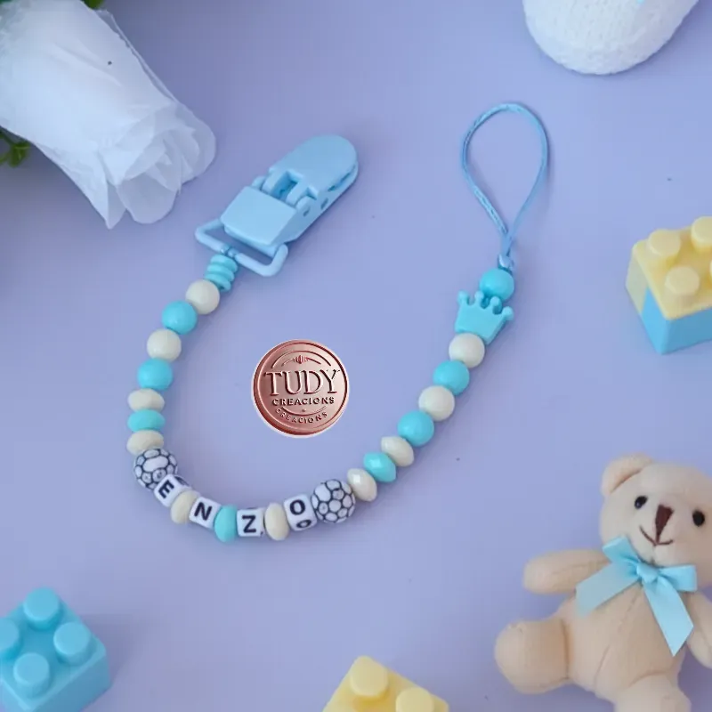 Chupetero de bebé personalizado varón 