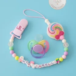 Chupetero chambelona de colores.