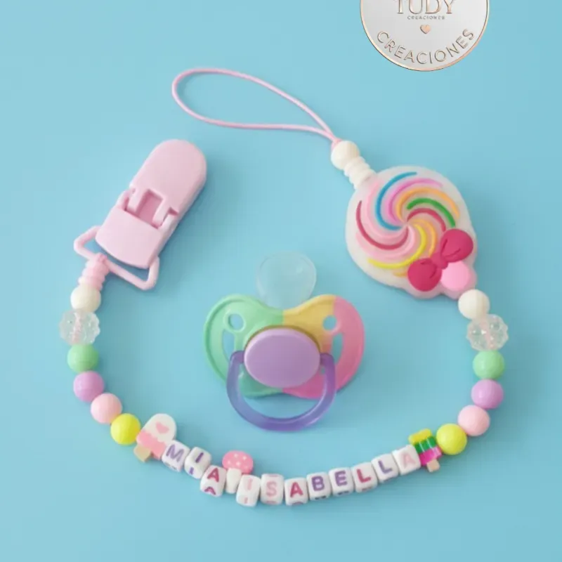 Chupetero chambelona de colores.