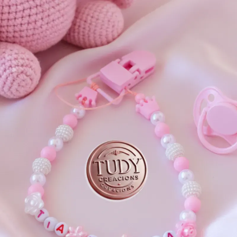 Chupetero personalizado Rosa 