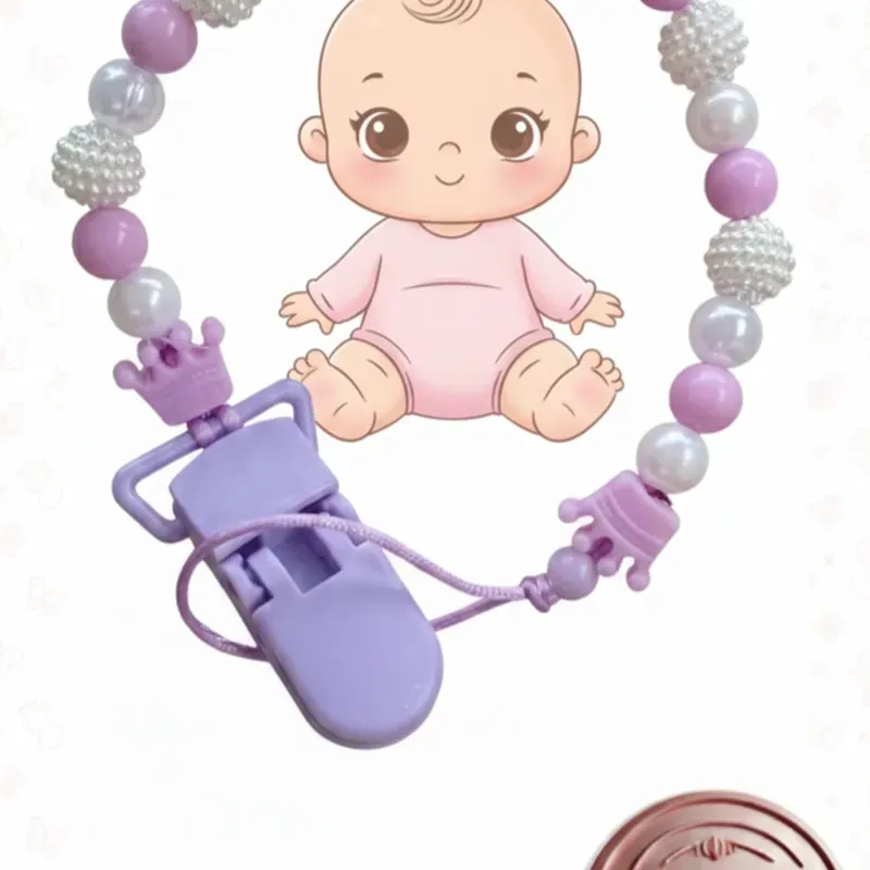 Chupeteros  personalizado Un Toque Real para tu Pequeña Princesa