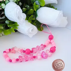 Colgante para celular fantasía rosa