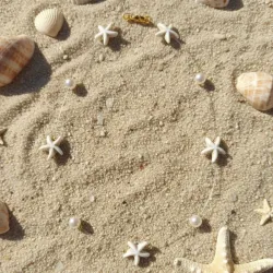 Collar fantasma de estrellas de mar y perlas.