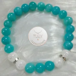 Pulsera Aura Marina Celeste