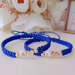 Pulseras tejidas de parejas 