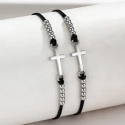 Pulso de la fé con la cruz en plateado.