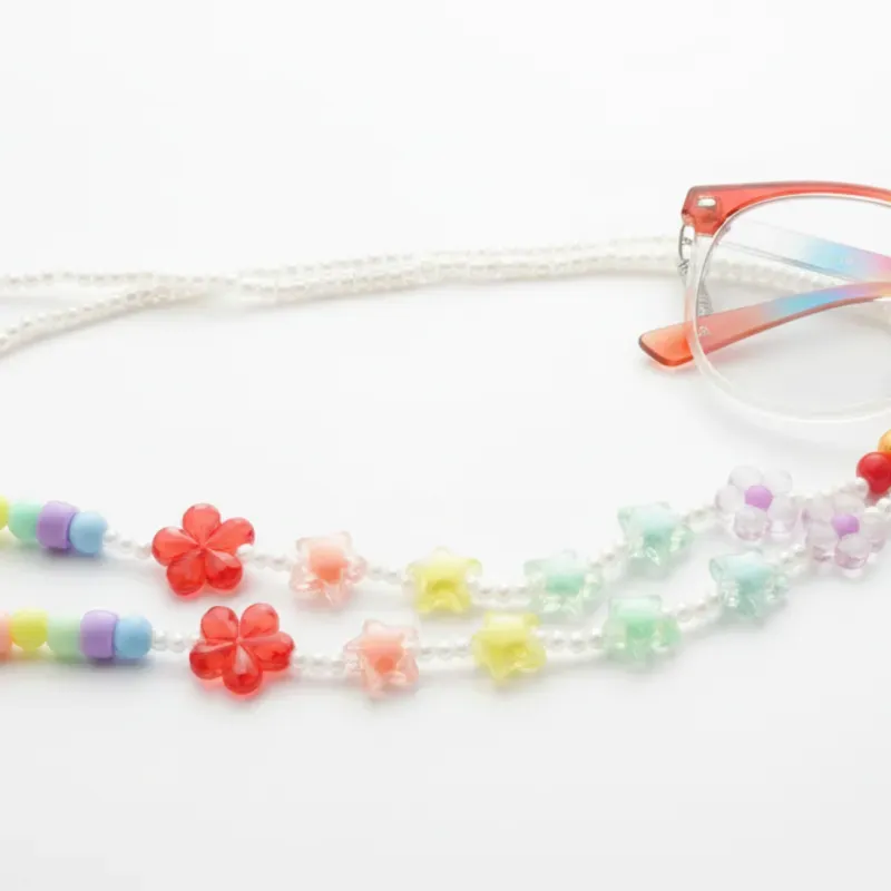 Sujetador de espejuelos arcoiris.