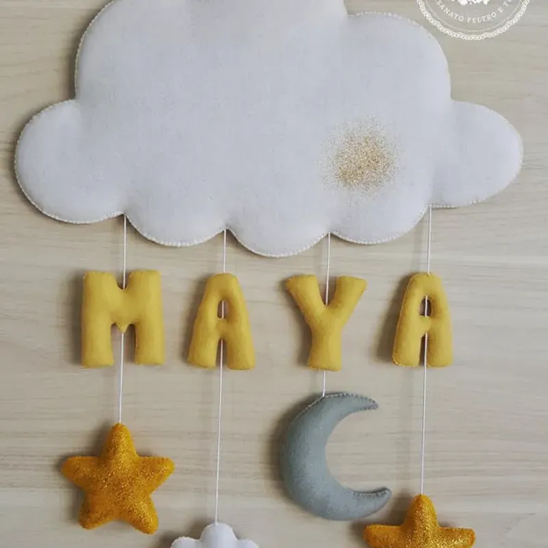 Nube colgante con nombres