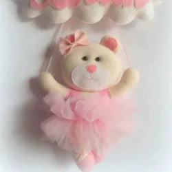 Nube con osita bailarina colgante 