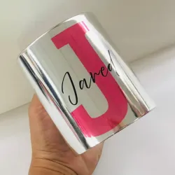 Jarras metalizadas por fuera