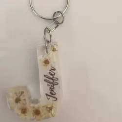 Llavero de una sola letra