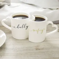 Pareja de jarras con Asa de Corazón Blanca