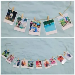 Tendedero de polaroids