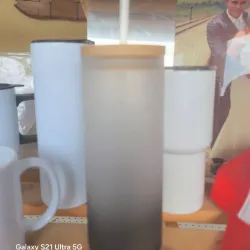 Vaso nevado con tapa y absorbente