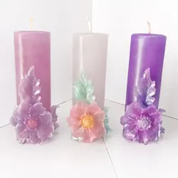Velón con flor