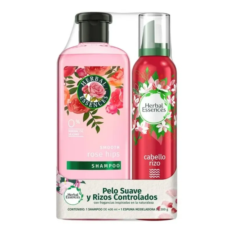 Set Herbal Essences Champú + Espuma Rizos 