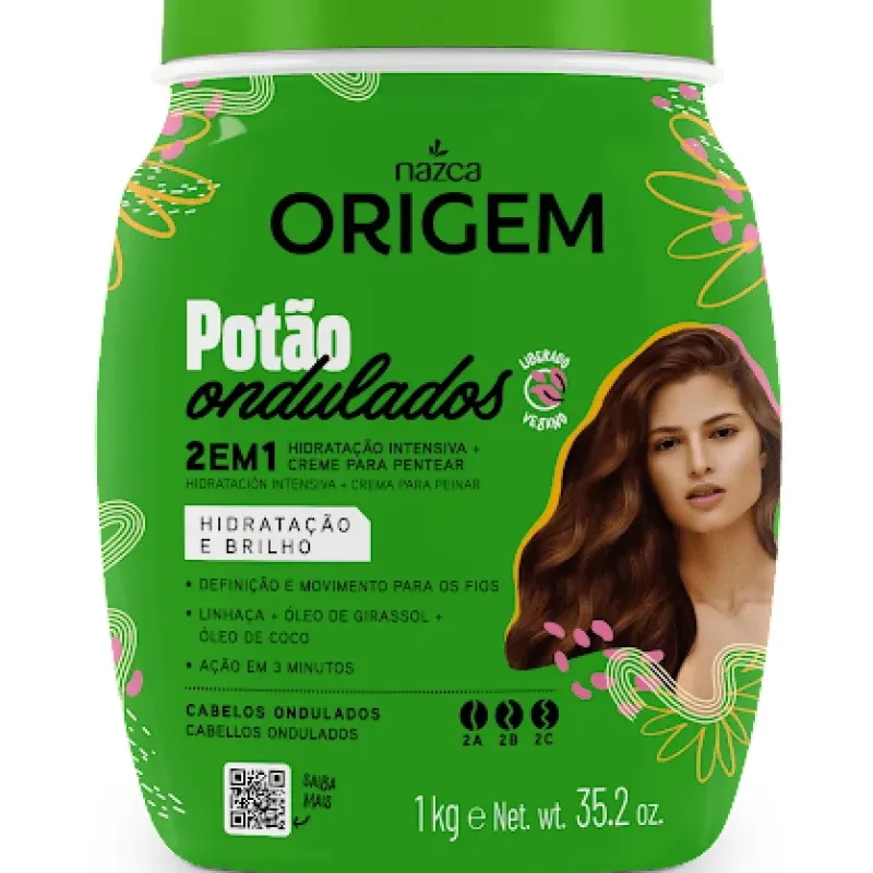 Tratamiento Origem Potão Ondulados 2 en 1. Hidratación y Brillo