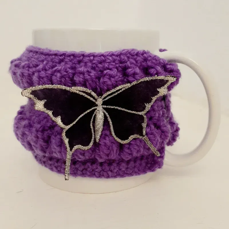 Funda para taza a crochet 