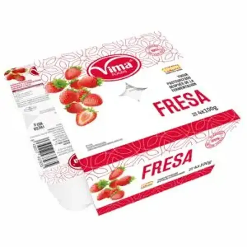 Pack de 4 yogurts de Fresa Vima