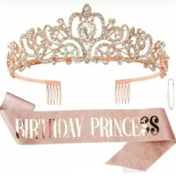 Banda y corona de cumpleaños 