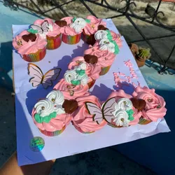 Copcakes en forma de números 