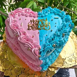 Pastel en forma de corazón 