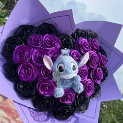 Ramo de rosas eternas con peluche