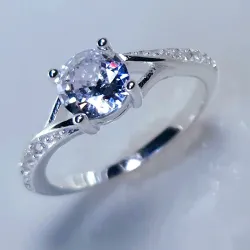 Anillo de compromiso en plata 925 #25