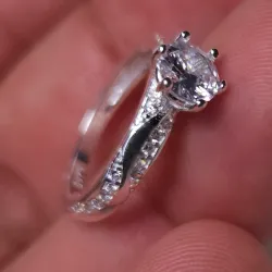 Anillo de compromiso en plata 925 #25