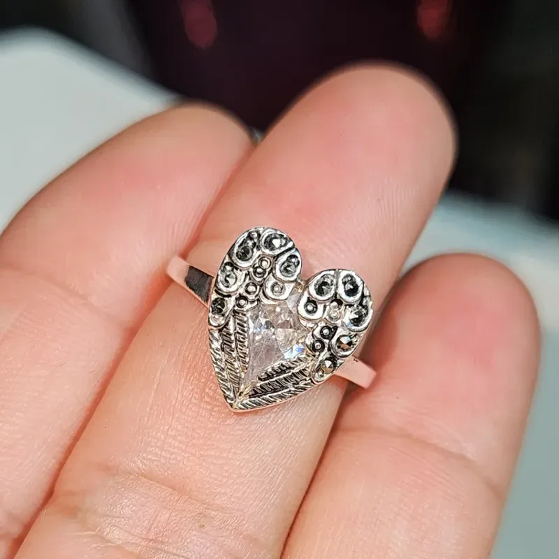 Anillo de plata 925 y Marquesitas 