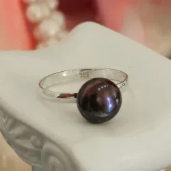 Anillo de plata 925 y perla.
