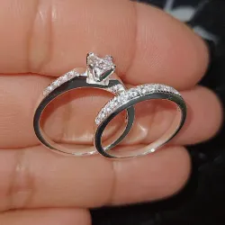 Anillos de compromiso de plata 925