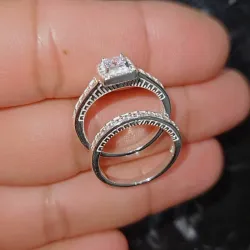 Anillos de compromiso de plata