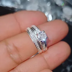 Anillos de compromiso en plata 925.