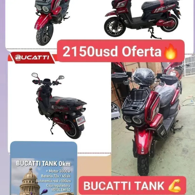 *Moto Eléctrica bucatti TANK 🏍️*  