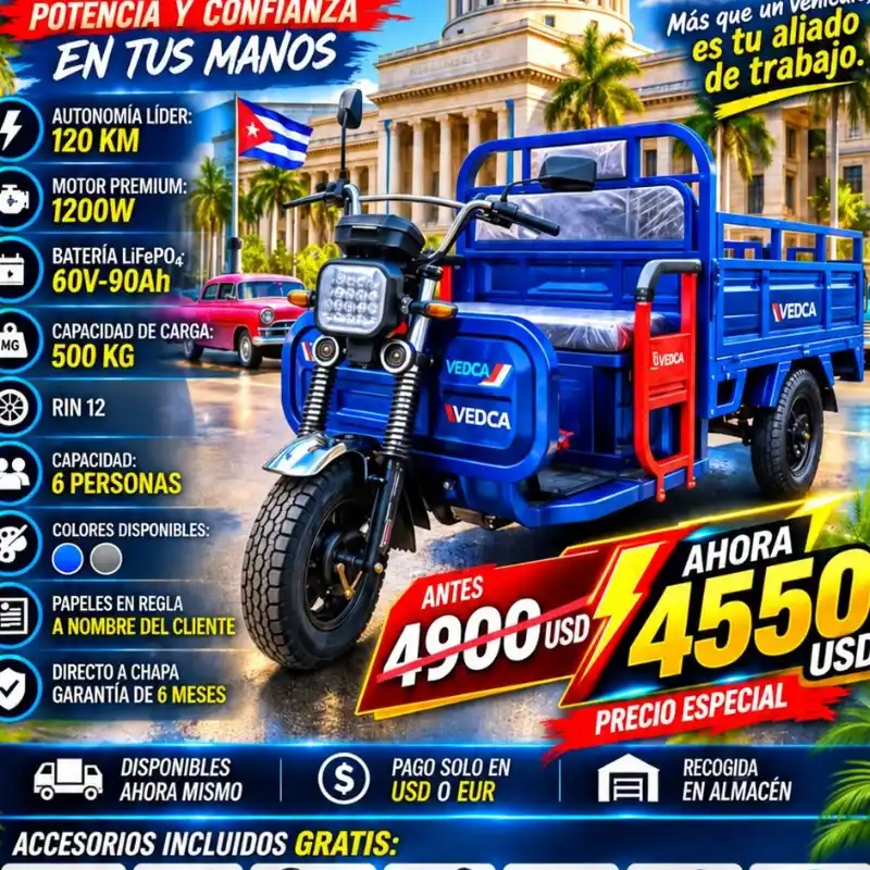 🚀 TRICICLO ELÉCTRICO VEDCA C400 👍🫡💪