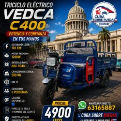 🚀 TRICICLO ELÉCTRICO VEDCA C400 👍🫡💪