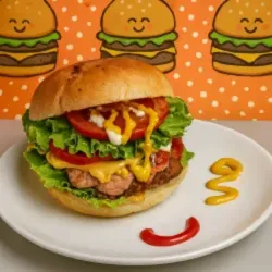 Hamburguesa de cerdo y queso