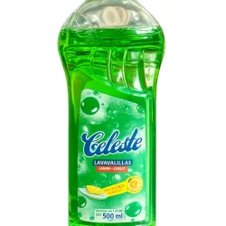 Pomo de detergente Líquido  Celeste  500ml Limón