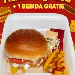 Super hamburguesa + 1 bebida gratis