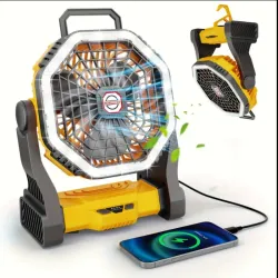 Ventilador portátil  Amarillo 20000Mha