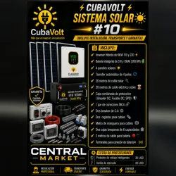 Sistema Solar ☀️#10  (INCLUYE INSTALACIÓN, TRANSPORTE Y GARANTÍA)
