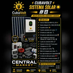 Sistema Solar ☀️#8  (INCLUYE INSTALACIÓN, TRANSPORTE Y GARANTÍA)