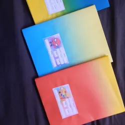 Libretas con forro y etiqueta