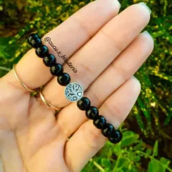Pulsera de onix negro 6mm