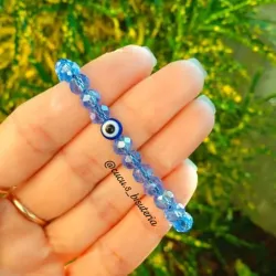 Pulsera swarovski azul tornasol